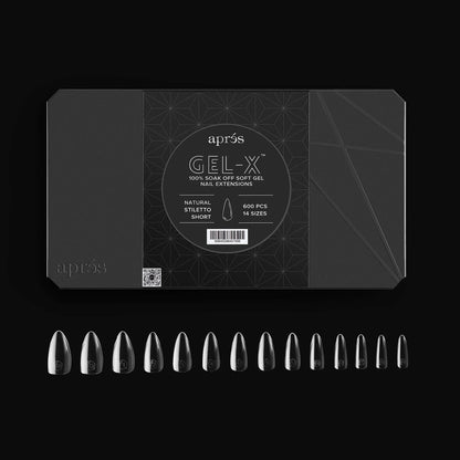 Aprés | GEL-X® NATURAL STILETTO BOX OF TIPS ( 2 sizes)