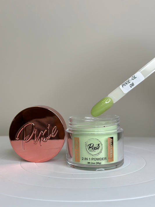 PIXIE | GL08 - Glow In The dark | 2 in 1 Dip & Acrylic Powder ( 2oz)