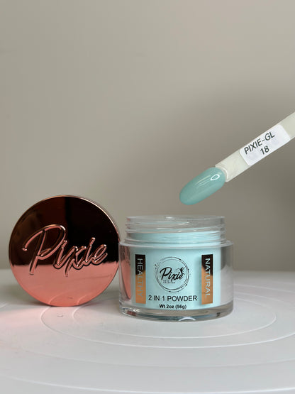 PIXIE |GL18 - Glow In The dark | 2 in 1 Dip & Acrylic Powder ( 2oz)