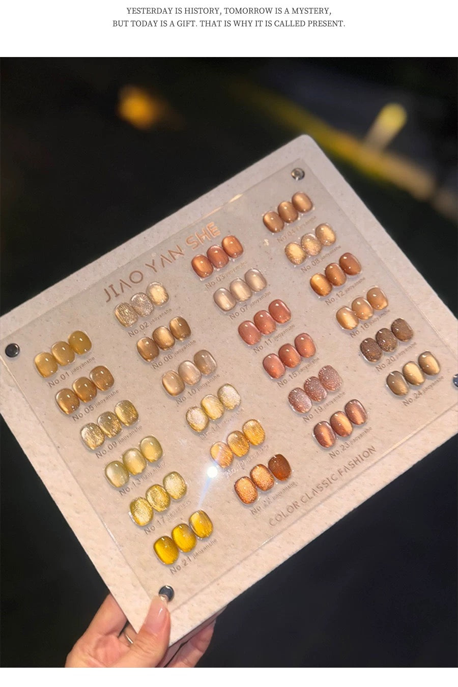 JIAOYAN SHE | GOLDEN SILK CATEYE - 24 COLORS