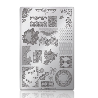 Gulauri - Nail Stamping Plates - Delicate Pattern 001