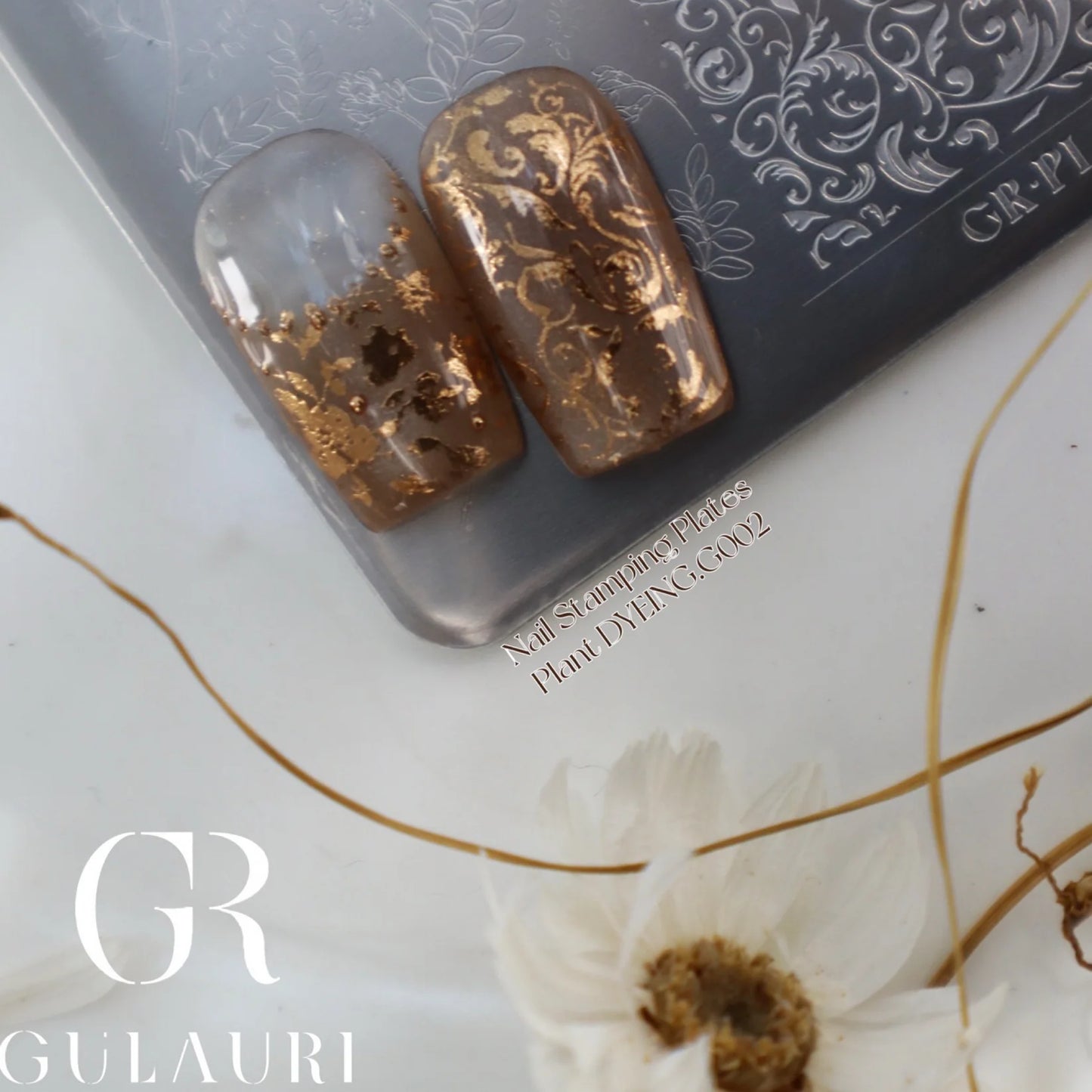 Gulauri - Nail Stamping Plates - Plant Dyeing G002