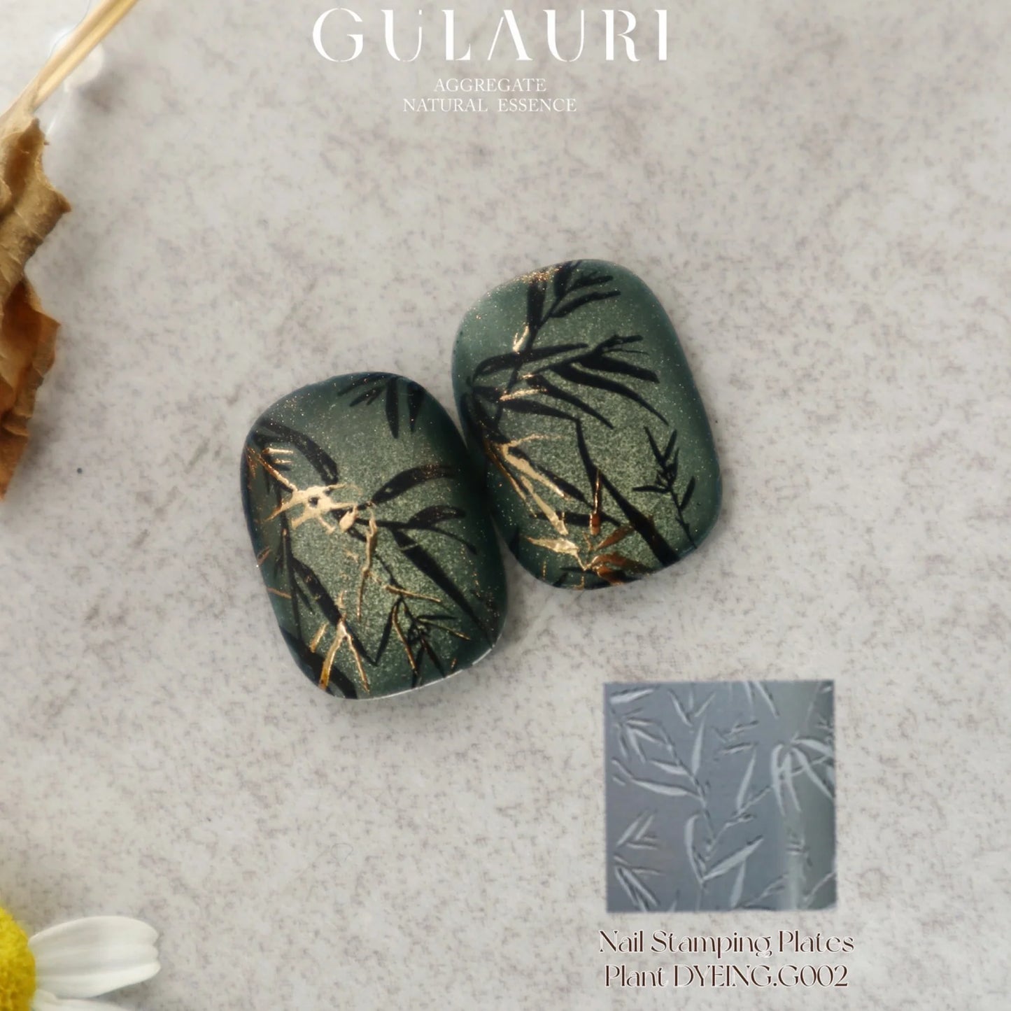 Gulauri - Nail Stamping Plates - Plant Dyeing G002