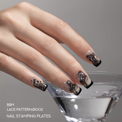 Barbie Mirage - Nail Stamping Plates -Lace Pattern B1002
