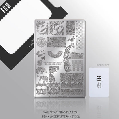 Barbie Mirage - Nail Stamping Plates -Lace Pattern B1002