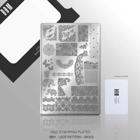 Barbie Mirage - Nail Stamping Plates -Lace Pattern B1002