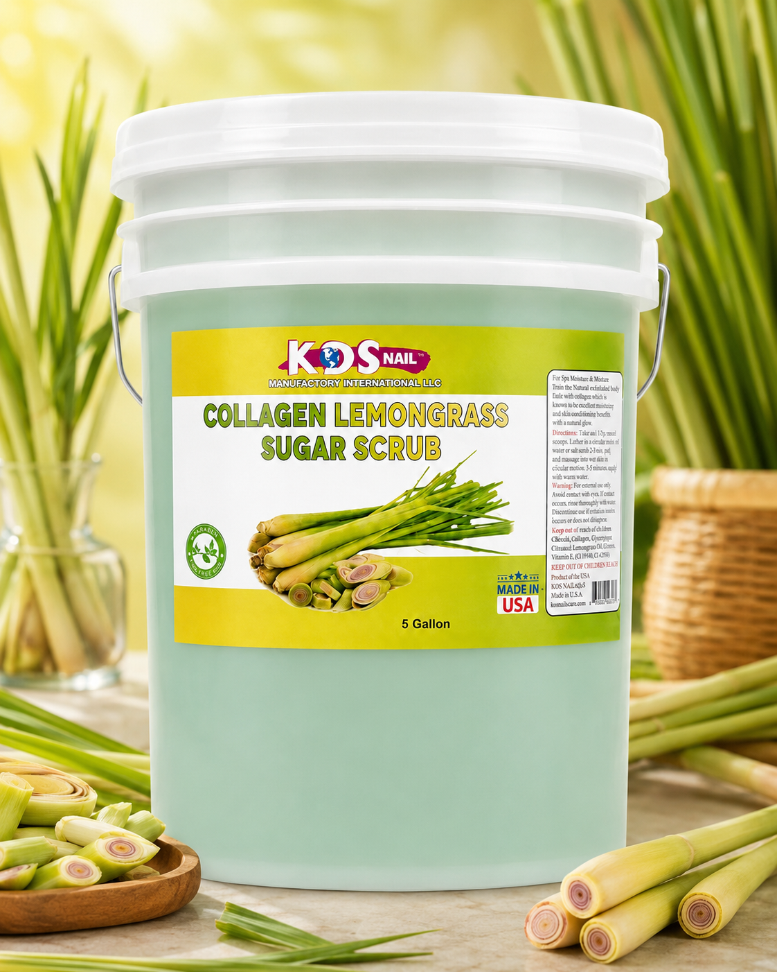 KDS | Collagen Lemongrass Sugar Scrub - 5 Gallon