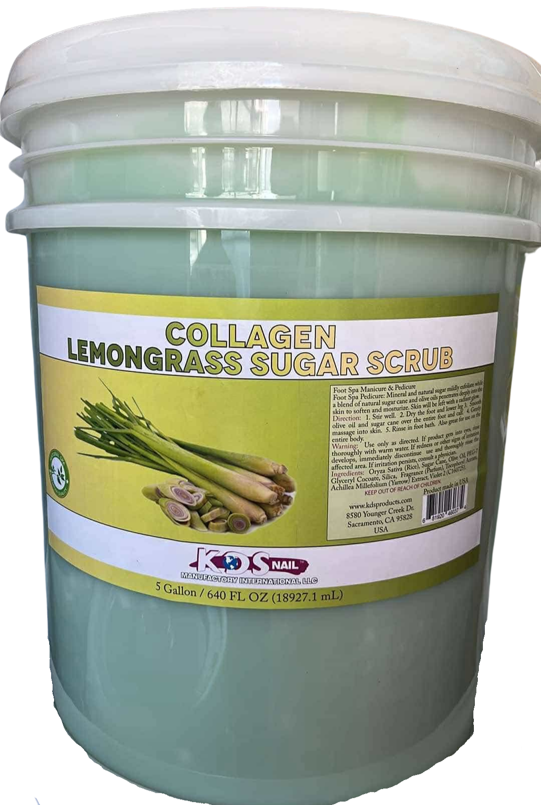 KDS | Collagen Lemongrass Sugar Scrub - 5 Gallon
