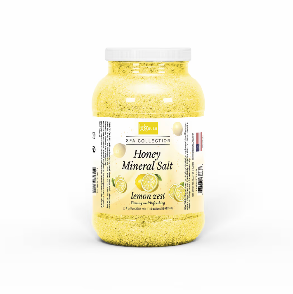 BeBeauty | Honey Mineral Salt - LEMON ZEST - 1 Gallon