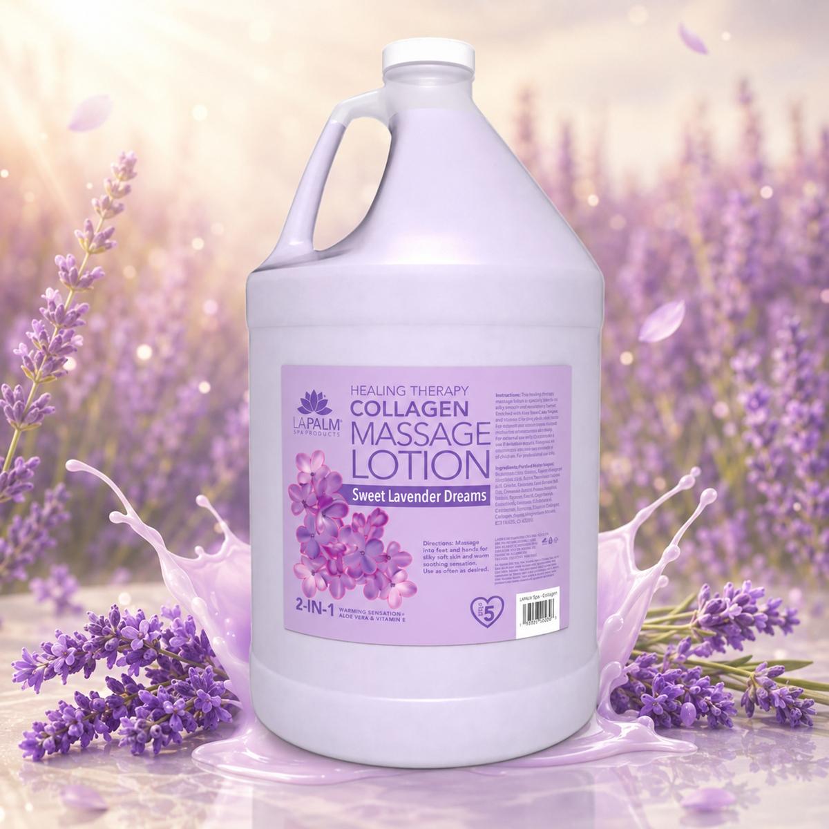 La Palm | Healing Therapy Massage Lotion - SWEET LAVENDER DREAM - 1 Gallon