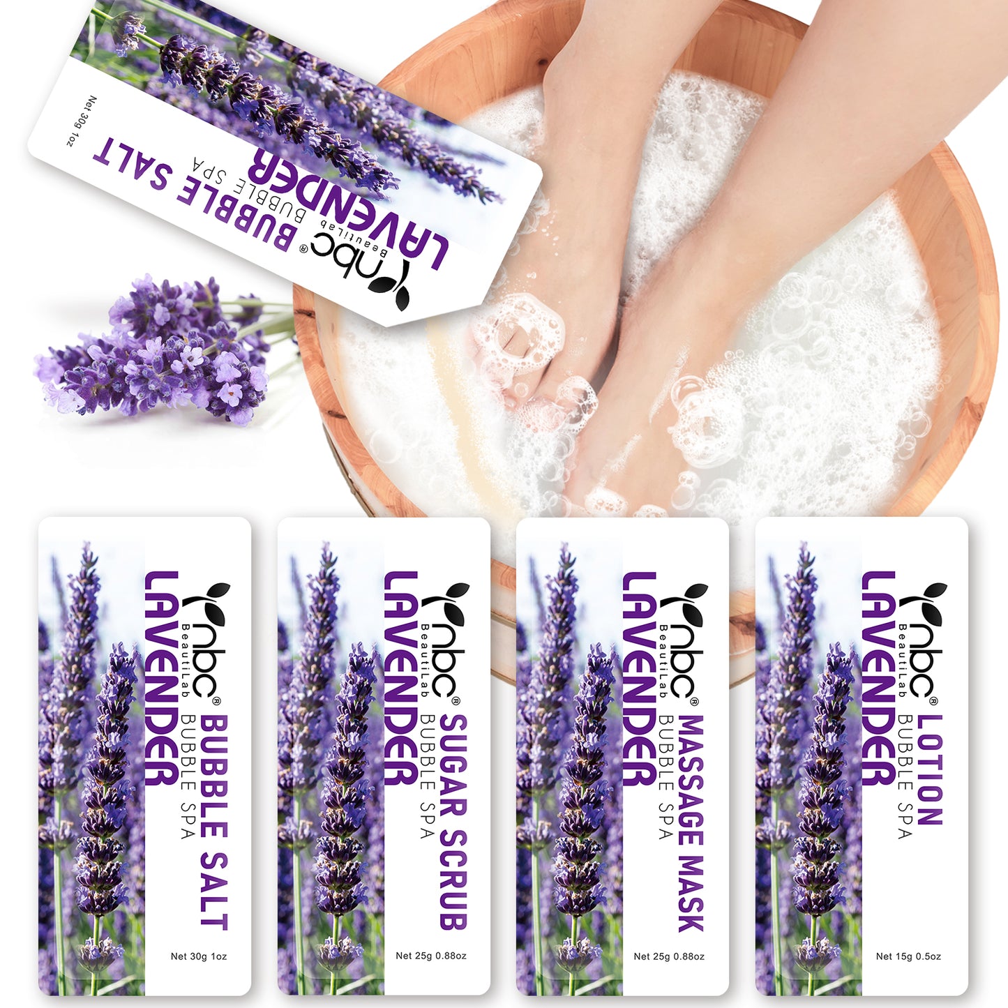 NBC Bubble World Spa 4-in-1 Pedicure kit - Lavender