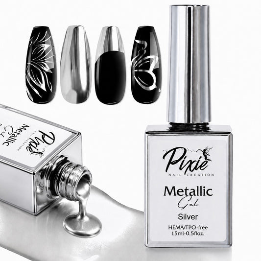 PIXIE | SILVER METALLIC GEL HEMA/TPO-free - 15ml