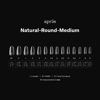 Aprés | GEL-X® NATURAL ROUND BOX OF TIPS