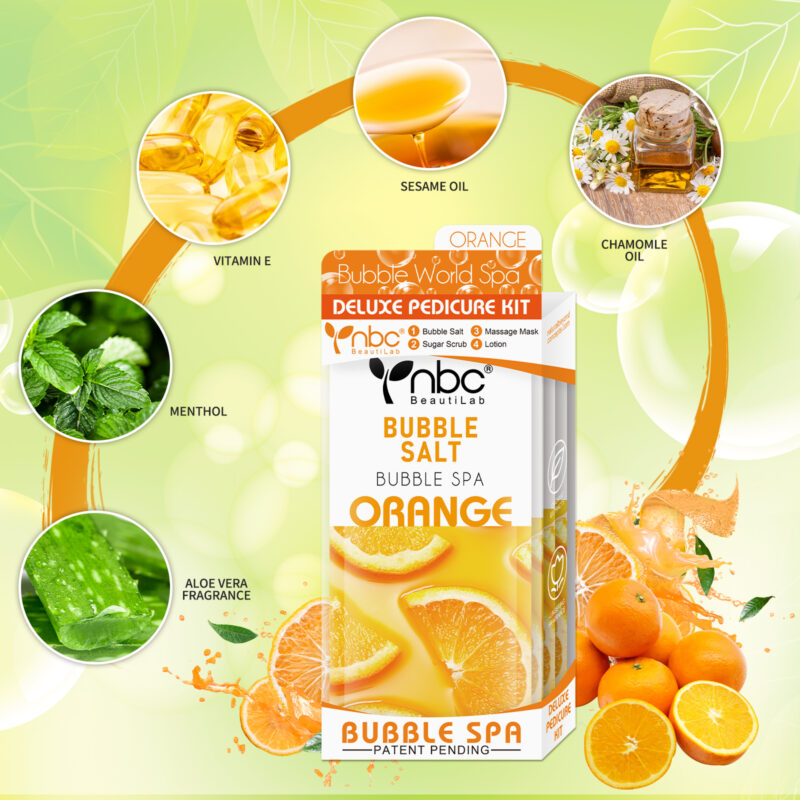 NBC Bubble World Spa 4-in-1 Pedicure kit - Orange