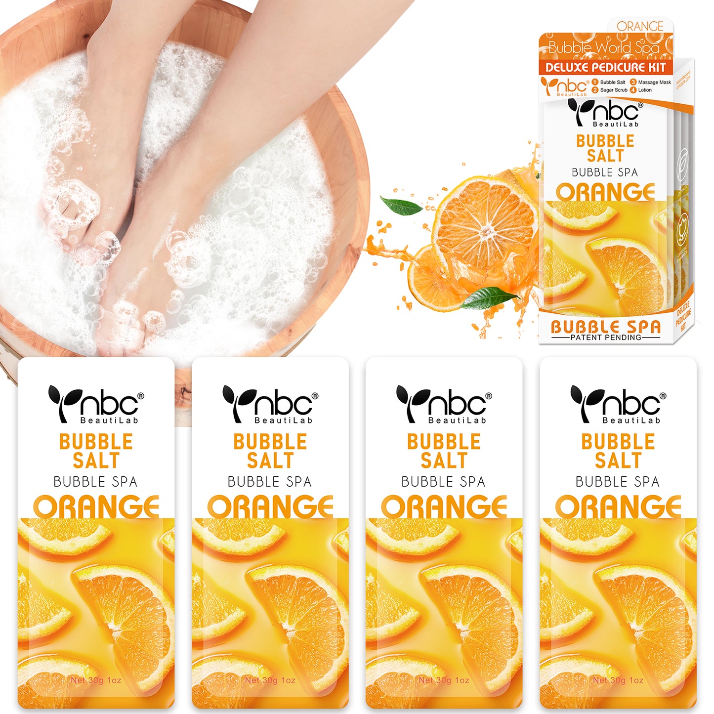 NBC Bubble World Spa 4-in-1 Pedicure kit - Orange