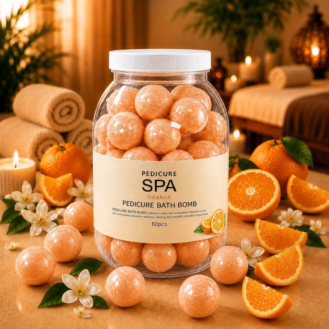 BATH BOMB SPA - ORANGE (60pcs)