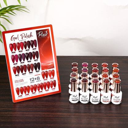 PIXIE | Super Dark Red &  Red Cat Eye Gel Collection - 20 colors