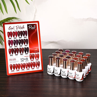 PIXIE | Super Dark Red &  Red Cat Eye Gel Collection - 20 colors