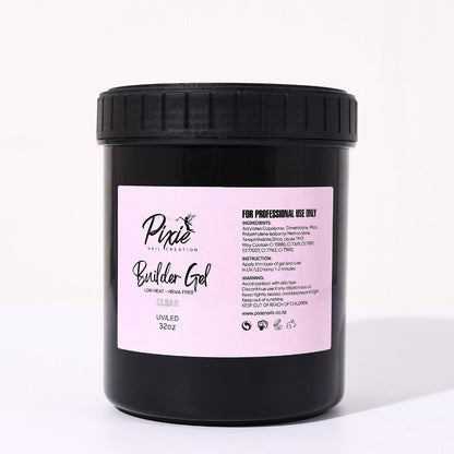 Builder Gel in Pot - CLEAR  - LOW HEAT (1KG ) NEW FORMULA
