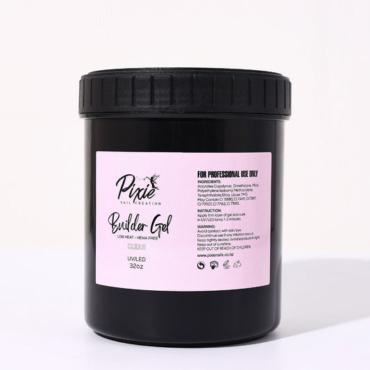 Builder Gel in Pot - CLEAR  - LOW HEAT (1KG ) NEW FORMULA