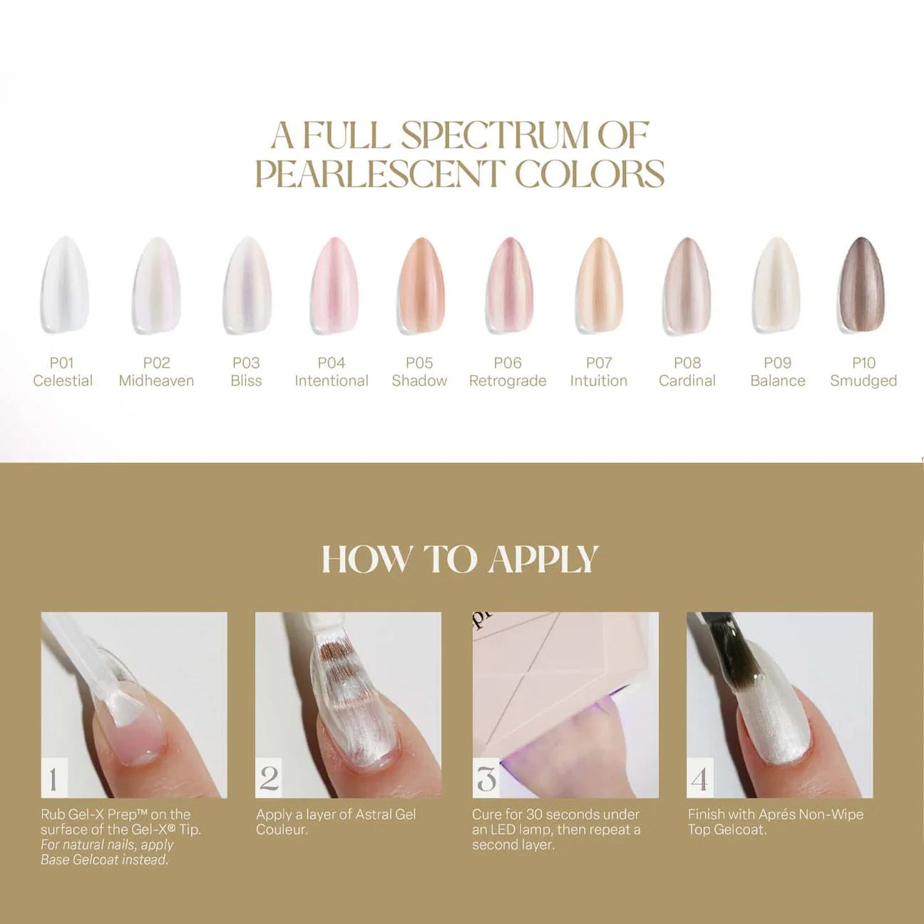 APRES | Astral Gel (HEMA-Free & TPO-Free) -P07 (10ml) Intuition- Pearlescent