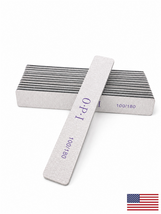 Whasable Premium Square OPI Nail Files | 100/180 - Made in USA - 1PCS