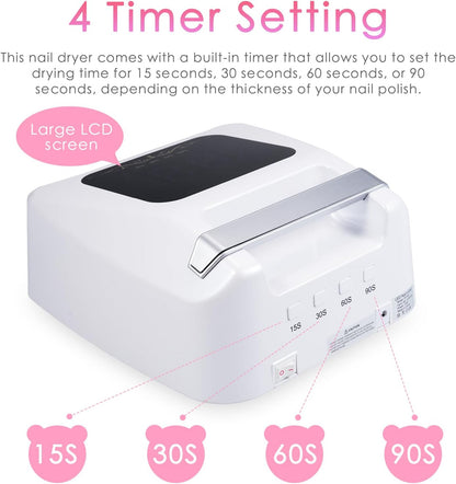 PIXIE | Turbo UV/LEDs Nail Lamp for Builder Gel, Poly Gel