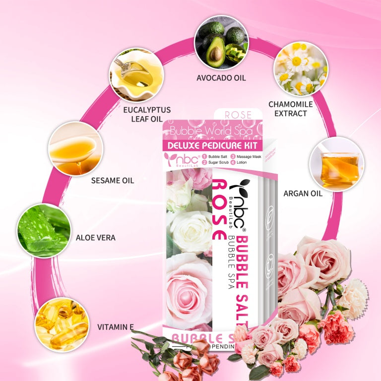 NBC Bubble World Spa 4-in-1 Pedicure kit - Rose