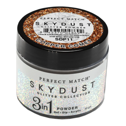 Lechat - SkyDust Glitter Powder - SDP11 Copper Comet  1.5 oz