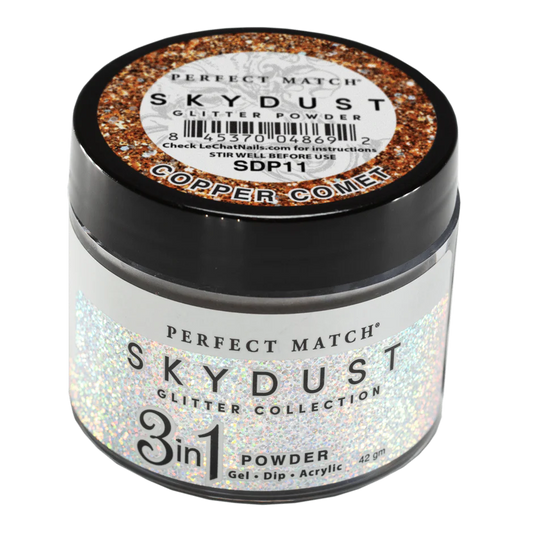 Lechat - SkyDust Glitter Powder - SDP11 Copper Comet  1.5 oz