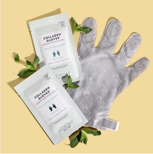 VOESH Collagen Gloves with Mint + Botanical Extracts
