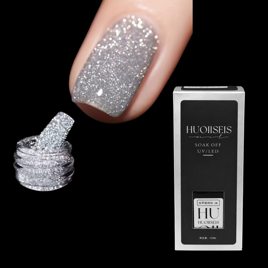 Star Silver Diamond Gel Polish - 15ml