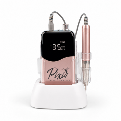 Nail Drill Machine - 35000 RPM Portable Cordless Rechargeable - Light Rose Gold