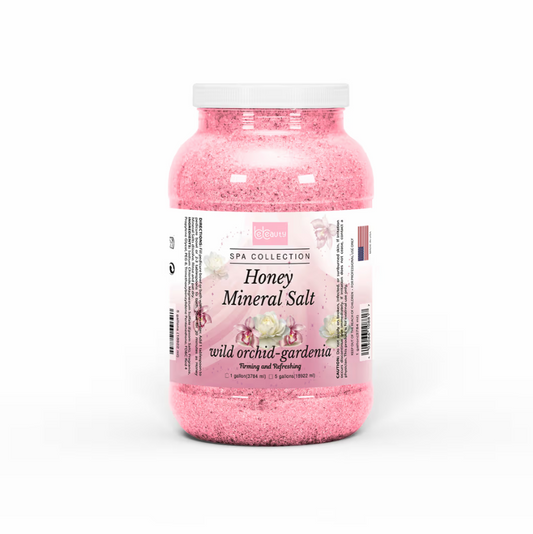 Be Beauty | Honey Mineral Salt - WILD ORCHID GARDENIA -  1 Gallon