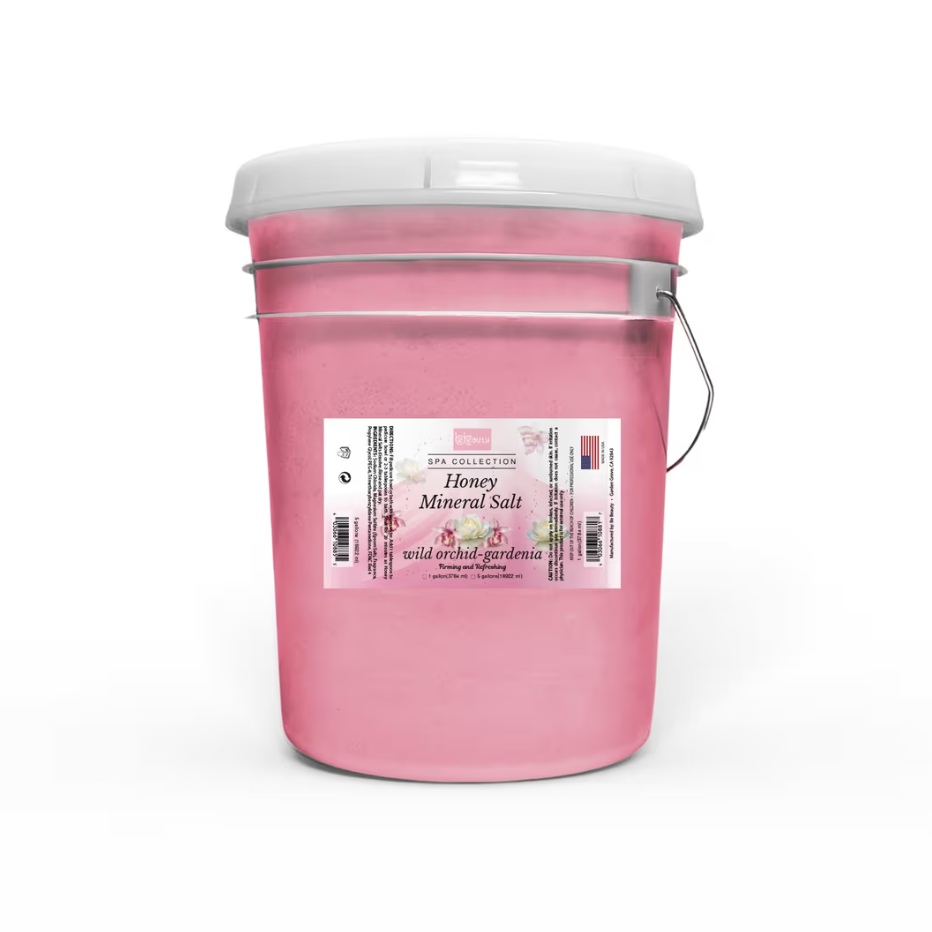 BeBeauty | Honey Mineral Salt - WILD ORCHID GARDENIA - 5 Gallon