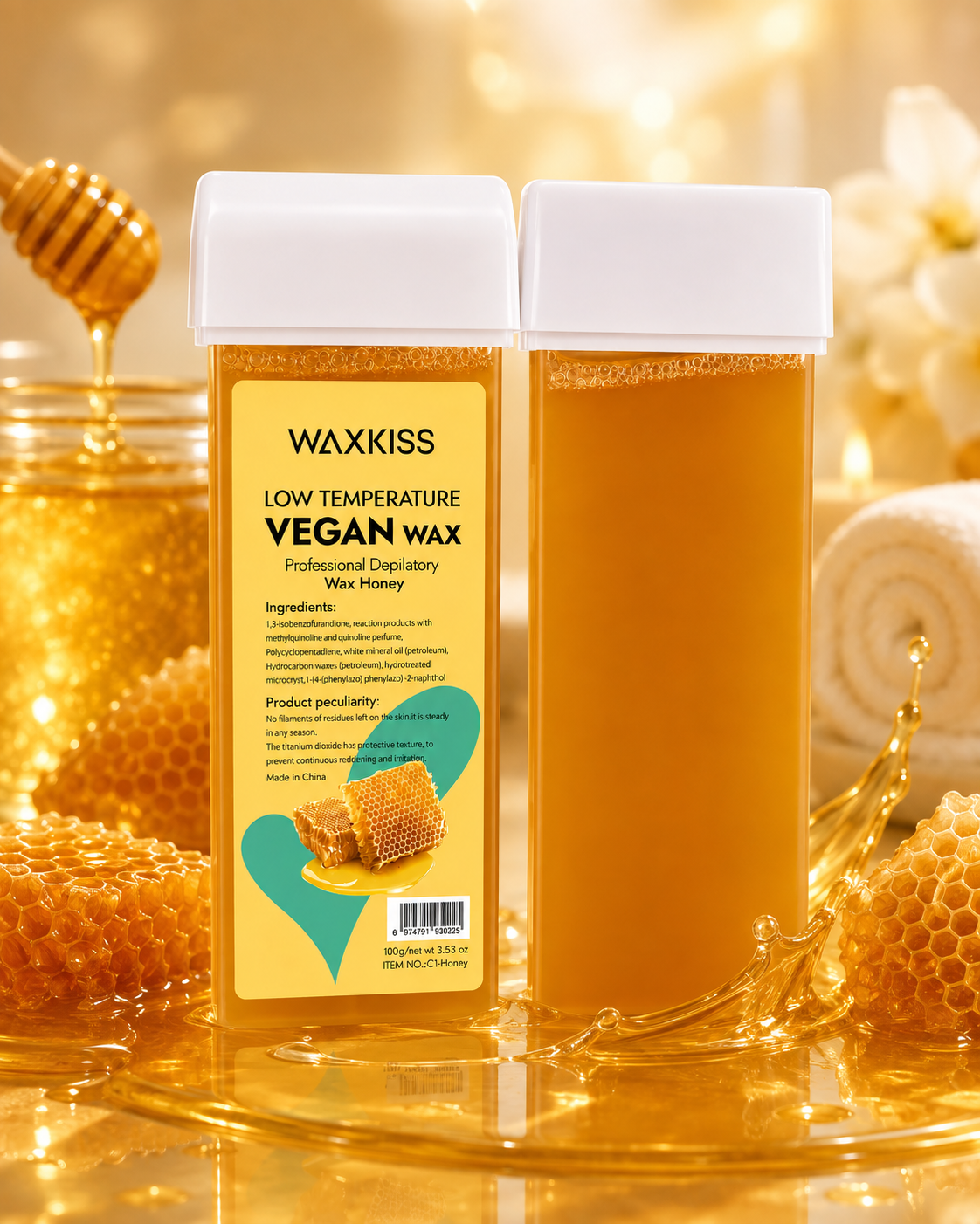Waxkiss Vegan Wax - Honey Wax - 100g