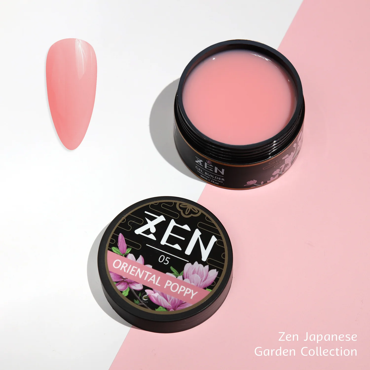 KaZEN| Builder Hard Gel -#05 Oriental Poppy - Japanese Garden Collection - 50ml