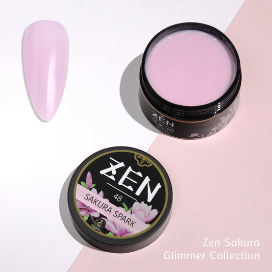 KaZEN| Builder Hard Gel -#48 Sakura Spark - Sakura Glimmer Collection - 50ml