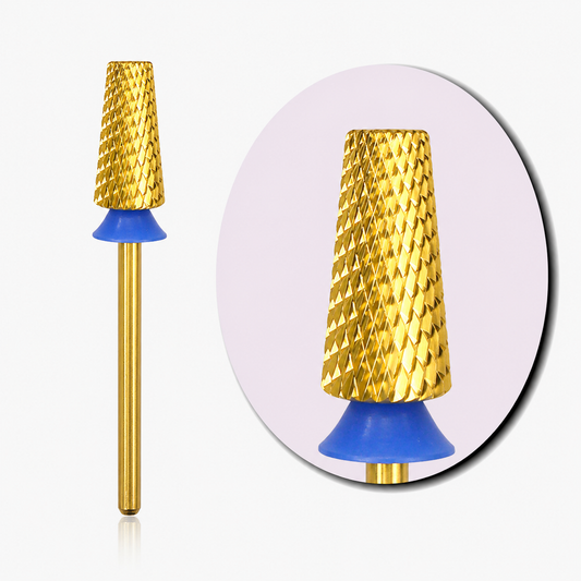 MEDIUM (M) - 5 IN 1 CROSS CUT NAIL DRILL BIT - GOLD 7.0MM