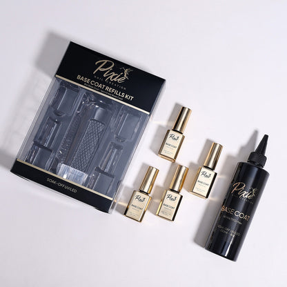 PIXIE | BASE COAT REFILLS BUNDLE - 250ml +  FREE 4x15ml(HEMA/TPO-free)