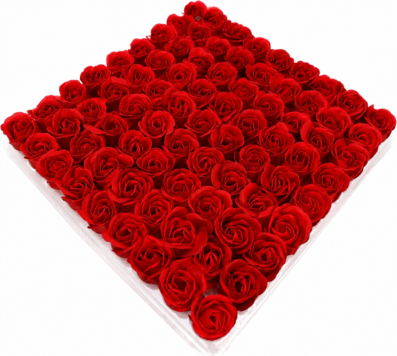 Manicure Pedicure Bath Soap Rose Flower Nail Hand & Feet - Red - 81pcs
