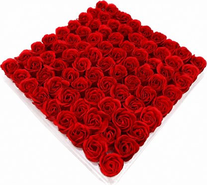 Manicure Pedicure Bath Soap Rose Flower Nail Hand & Feet - Red - 81pcs