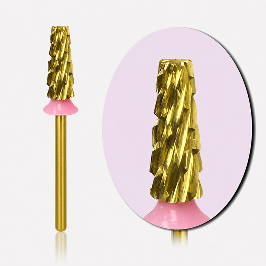 3X COARSE (3XC) - 5 IN 1 CROSS CUT NAIL DRILL BIT - GOLD 6.0MM