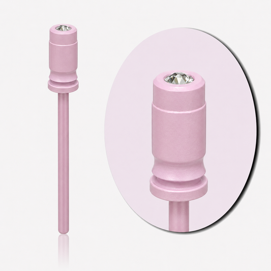 CRYSTAL TOP MANDREL NAIL BIT - LIGHT PINK