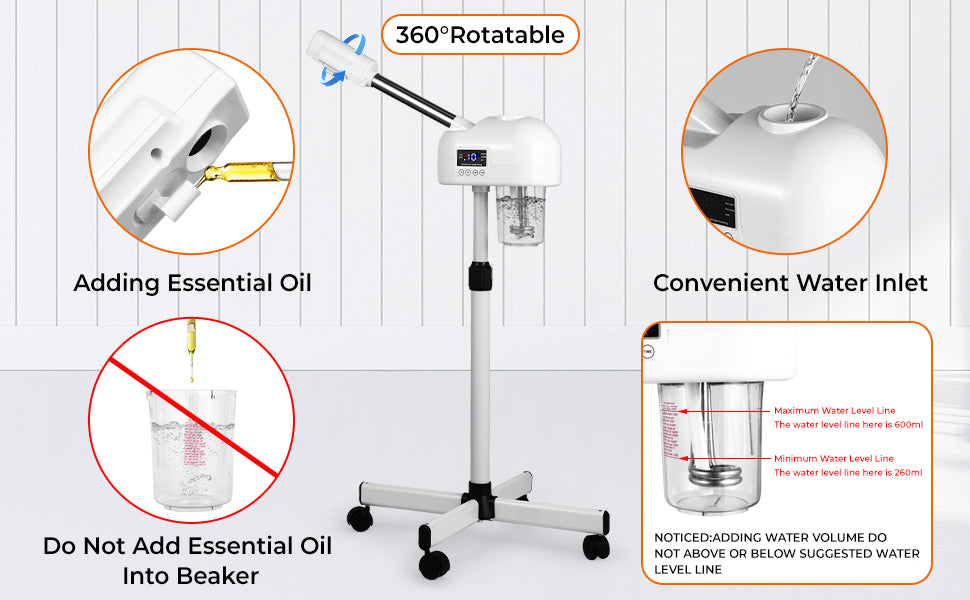 LCD Screen Professional Ozone Facial Steamer