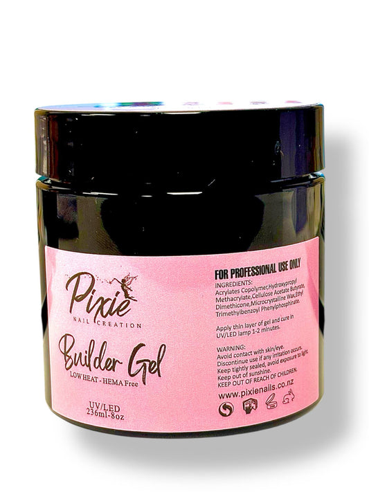 Builder Gel in Pot - CLEAR  - LOW HEAT ( 8oz ) NEW FORMULAR