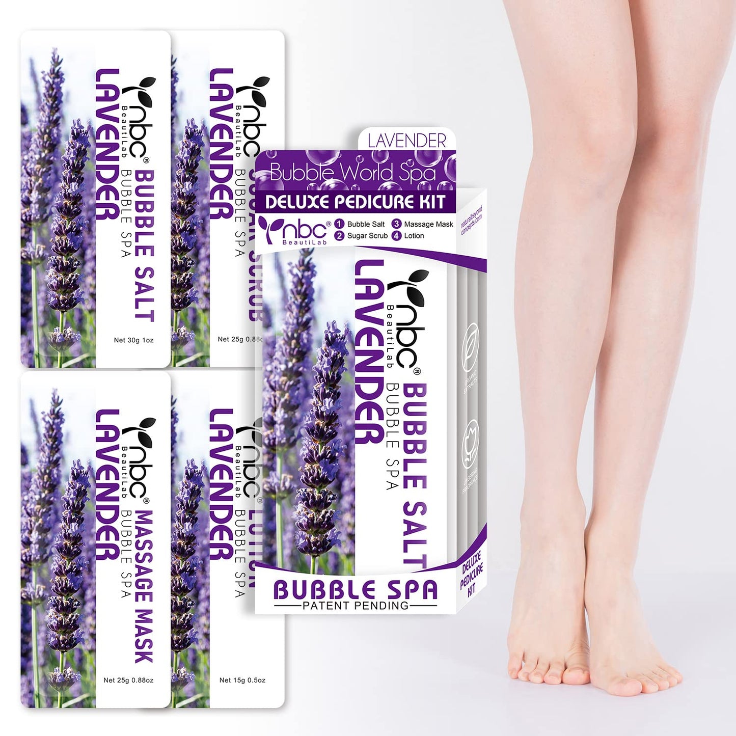NBC Bubble World Spa 4-in-1 Pedicure kit - Lavender