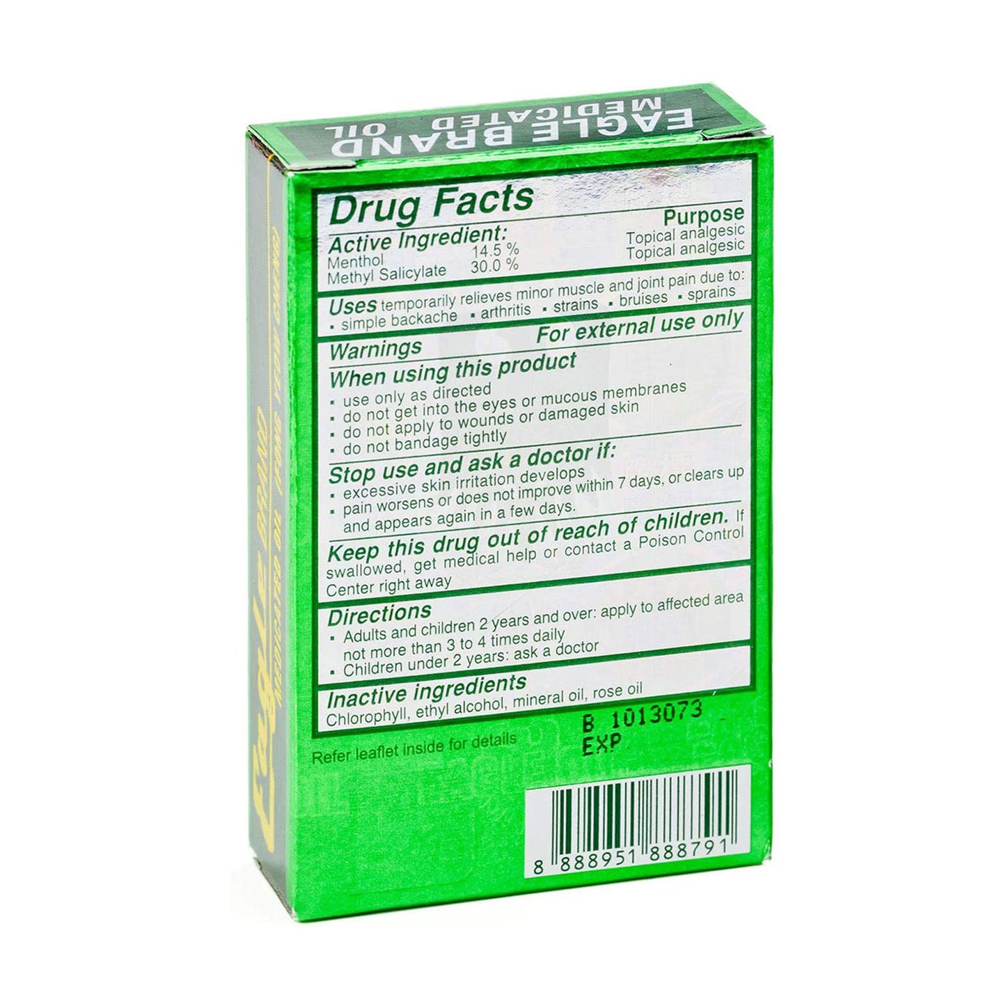 Eagle Brand Green Medicated Oil 0.8oz 24ml
