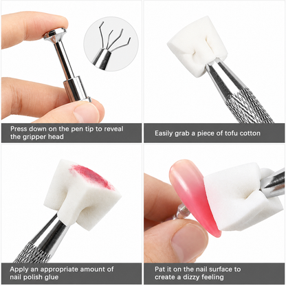 Ombre Mini Sponge with Gripping Tool Nail Art Tool