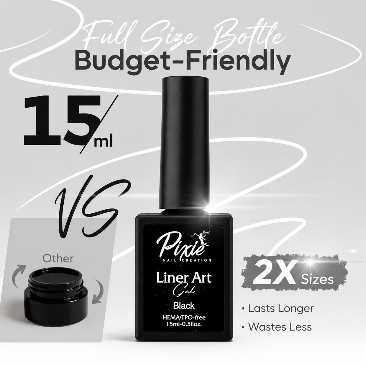 GEL ART LINER - Super Black - 15ml